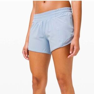 Lululemon Hotty Hot Short *Long 4" size 10, blue linen